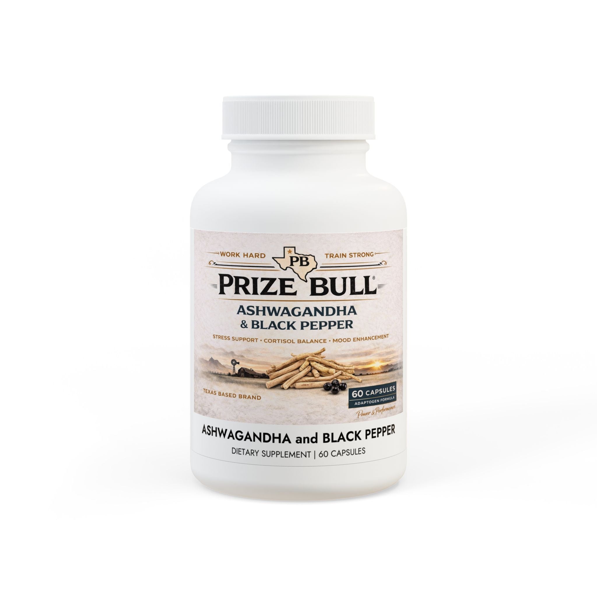 Prizebull Ashwagandha and Black Pepper Supplement