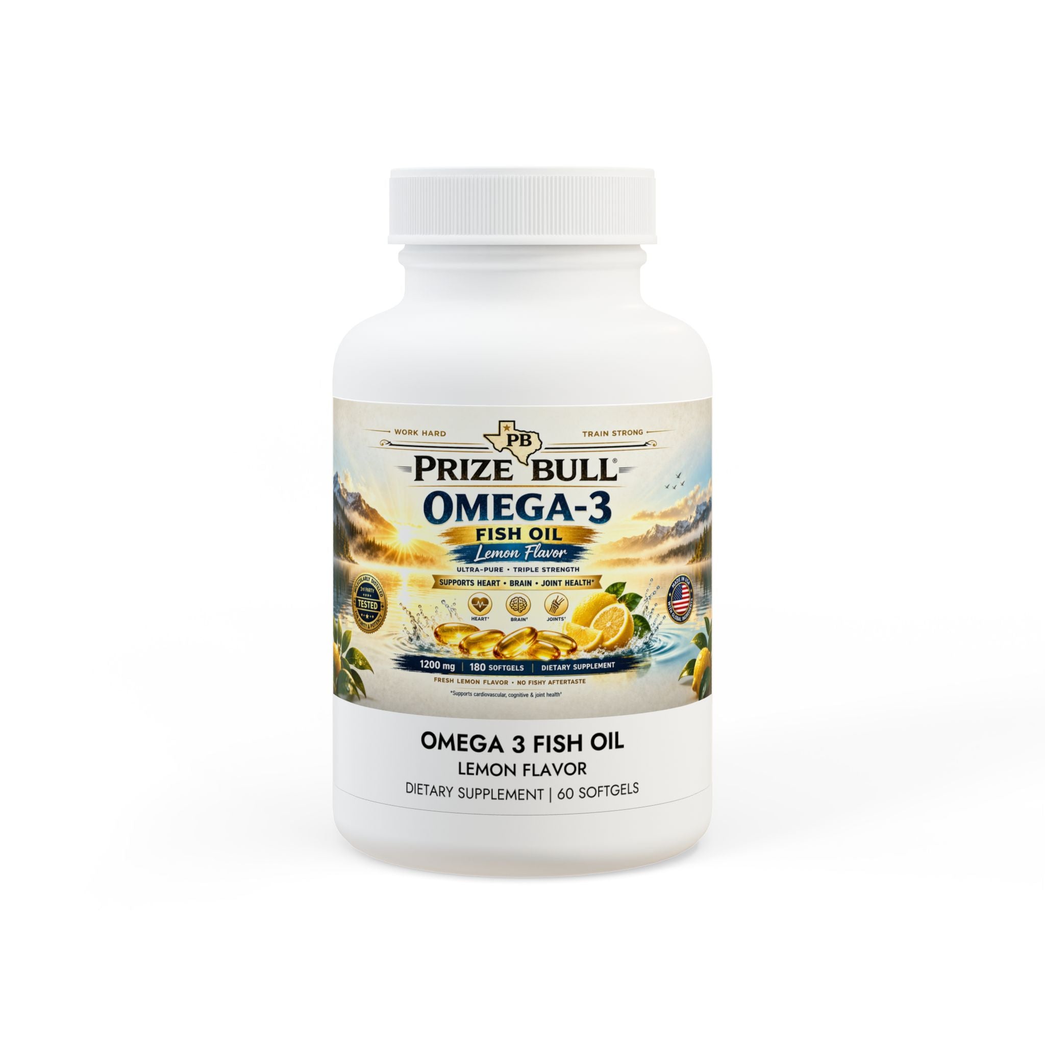 Omega 3 Fish Oil Supplement (60 Softgels)