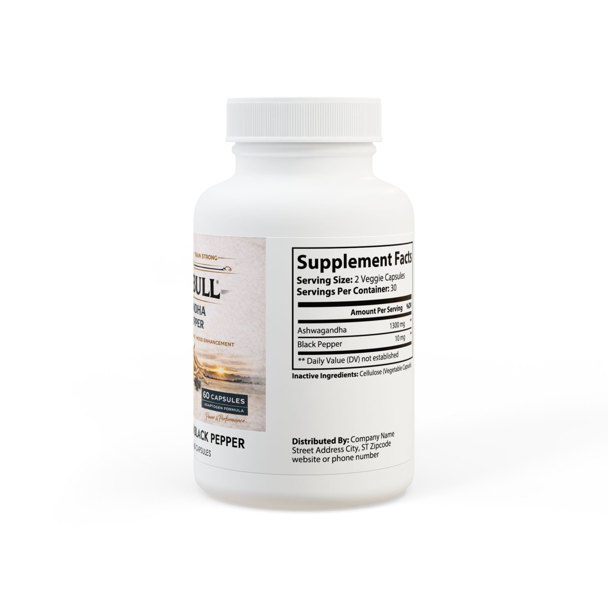 Prizebull Ashwagandha and Black Pepper Supplement